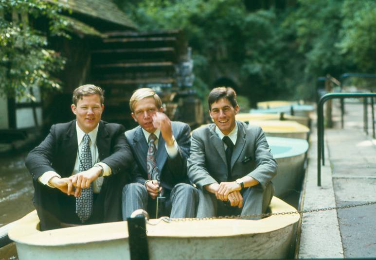 Elders Coe, Mueller and Moon testing the waters at the Ludwigsburg Schloss - September, 1973.  Photographer Elder Luker
Lynn M.  Luker
08 May 2006