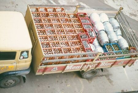 Remember discovering that in Germany it was the Biermann instead of the Milchmann that made home deliveries!!  Photo by Lynn Luker Marz 1974 - Heilbronn.
Lynn M.  Luker
09 May 2006