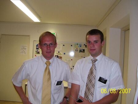Elder Spear and Elder Elder in Munich Outreach.
Daniel  Spear
17 Mar 2008