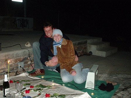 So I finally got engaged.  This is the night that we got engaged in Rock Canyon in Provo.  We are going to be married June 10, 2006 in the Salt lake Temple.
My fiancée served a mission in New York City North Spanish speaking...I waited for her! 
We both graduate from BYU in April.
Life is good.  I love you all.  
Please send addresses to adam.howie@gmail.com  so i can send out invitations.  thanks
Adam Michael Howard
22 Mar 2006