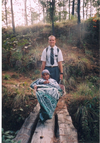 This was taken in Xepon, January 2005.  Elder Sean Stosich gave this woman a ride to church because she couldn't walk.  She was later presented with a wheelchair.
Sean Eugene Stosich
26 Feb 2005