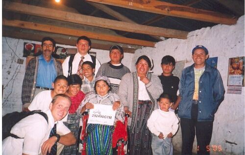 Xepon, January 2005, Elders deliver a new wheelchair to the sister and her family.
Sean Eugene Stosich
27 Feb 2005