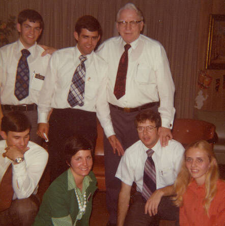 October 1974.  Back: Beesley, Smith, and President Welling

Front: Geitz, Healy, Clifford, Bena
Dane A. Williams
18 Dec 2001