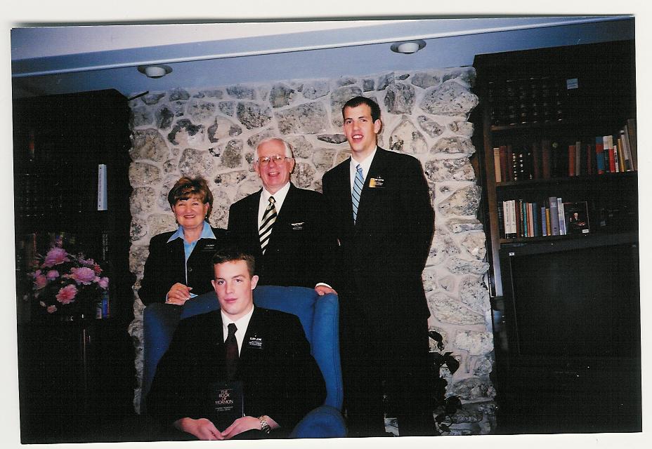President and Sister Brown with Elder Barton and Elder Lewis (in chair)
2004
Lance D. Barton
29 Jul 2004