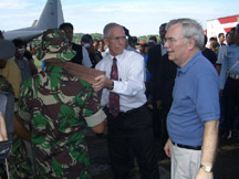 Elder Tom Palmer, Country Director for LDS Charities in Indonesia, assisting in loading the C130 cargo planes. Watching is Ambassador, B. Lynn Pascoe. (Photo courtesy President Dean C. Jensen)
Ralph R. Zobell
05 Jan 2005