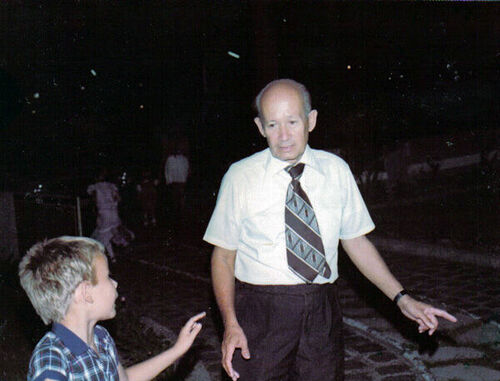 Picture taken 1976 shows Pres. Gout and his son, Victor.  Submitted by Victor Gout.
David Brewer
02 Apr 2006