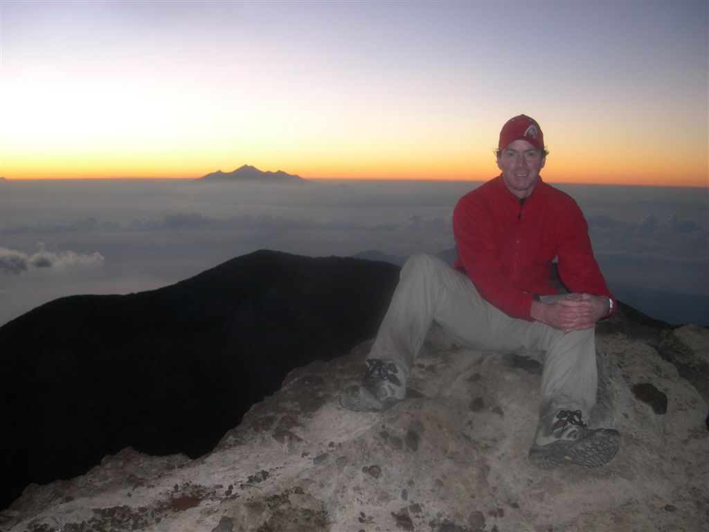 Bill Spittle sitting atop the 10,000 peak at sunrise
William (Bill) Robert Murray Spittle
29 May 2006