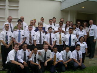 President and Sister Marchant pose with Missionaries
David Brewer
07 Jul 2007