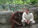 Title: 2005-Dec: Sterling Jensen with orangutan