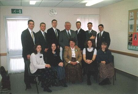 Elder Wintle, Ward, Bevans, Schnider, Simpson, Smith, and Burke
Sister Fagg, Huntzinger, Schnider, Stull, and Szinyei
Luke M Bevans
02 Sep 2003