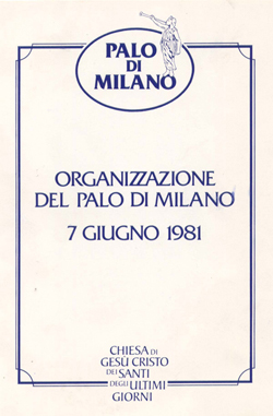 Program from the organization of the Milano Stake
Terry May Madsen
09 Apr 2007