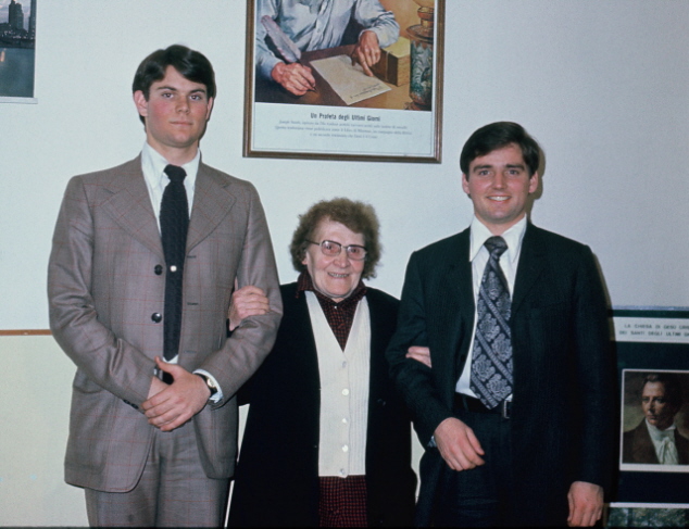 In Torino, it was rare to see Sr. Dallosta senza marito Davide. Here she is to be baptized. Anz Haskins taught her. Anz'i Hunt and Messer baptized her.
Mel  Messer
20 Jun 2010