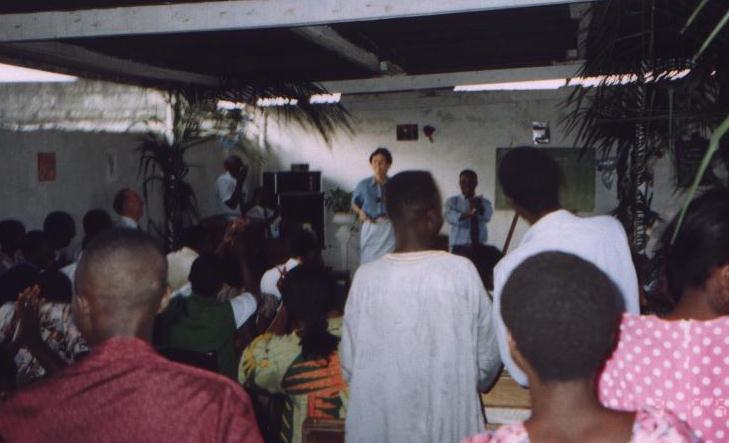 Agoueto celebration
(President K can be seen on the left)
Korey Payne
08 Apr 2002