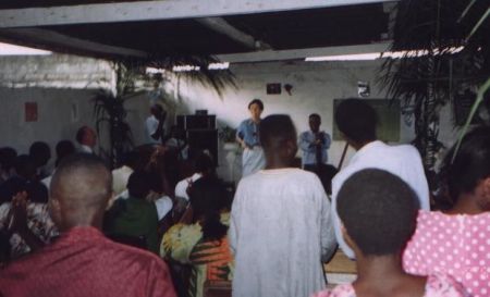 Agoueto celebration
(President K can be seen on the left)
Korey Payne
08 Apr 2002