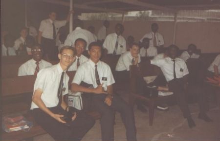 The American Elders had just arrived. Elder Brothers in the front next to Darney.
Korey Payne
22 Apr 2002