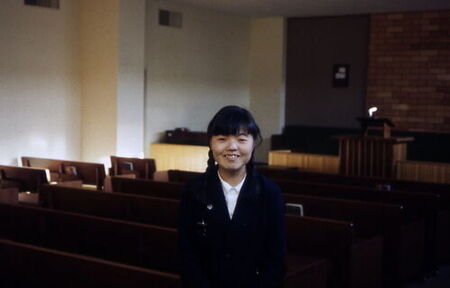 Sister Mizota on her baptism day in the Himeji chapel
Brad  Goodwin
30 May 2006