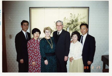 Incoming President Nishihara and wife on left, Apostle Ballard and wife in middle, and outgoing President Moriyama and wife on right.
Stephen  Templin
30 May 2006