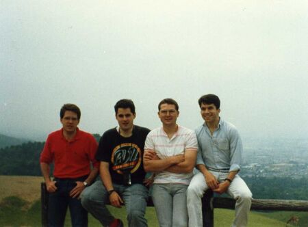 Crisp, Escobedo, Smith (my companion), and me in Naha park.
Stephen  Templin
30 May 2006