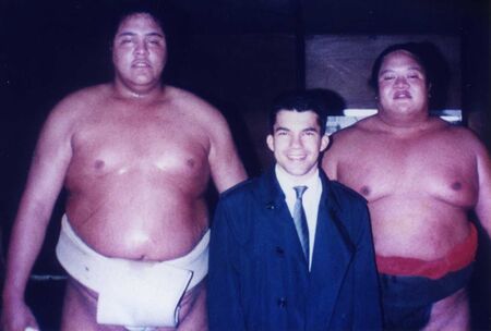 Sumo wrestlers training at Dainenbutsu take a break and let us take their pictures.
Stephen  Templin
30 May 2006