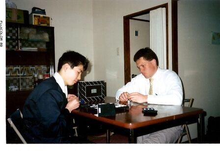 Kapu vs Yoshida in an intense game of Othello.  Kapu looks a little concerned... Spring 1989.
Clarence Michael Ray
06 Oct 2007