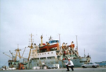 August of 1993, Watts and I gaito-ed a few Russian gentlmen in the machi. They later invited us to their ship for dinner and a tour, after which we taught a lesson and gave them each a BofM in Russian which most coastal apatos had for that reason.
Jim Dillon
11 Feb 2005