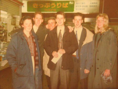 Shimai - Ellsworth, Dudley; Choro - Stanton, Newbold, Mason, Anderson.
Mason Choro goes home and leaves his chari that he rode from day 1 to Bybee, the bean replacing him, Bybee Choro.
Bad Photo damage to all my dendo pics.
William B Stanton
18 Jan 2006