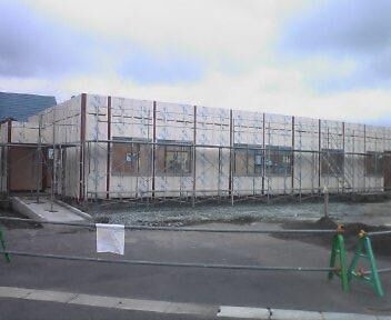 This is a picture of the new church building under construction.  As you can see, it is on the same site, and only one story tall.  No more climbing the narrow stairs for Priesthood meeting!  Courtesy of Kikuchi Hitomi Shimai.
Devin Ricki Rowley
29 Nov 2006