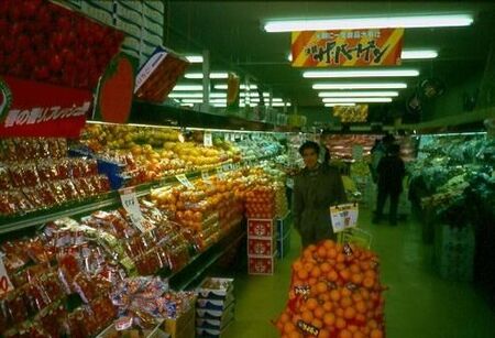 Doi Choro picking up the groceries at the local Isejin food store.
David  van der Leek
20 Aug 2003