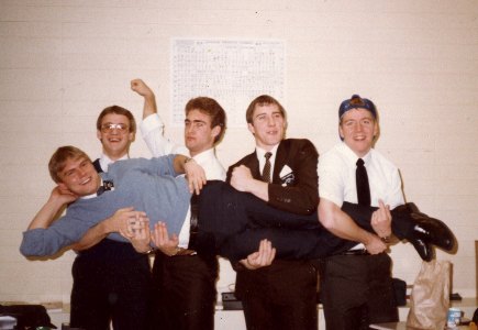 From left to right, David van der Leek, Eric Lish, Bruce Warren, Brian Hovey.  In our arms is James Cahoon
David  van der Leek
29 Jun 2004