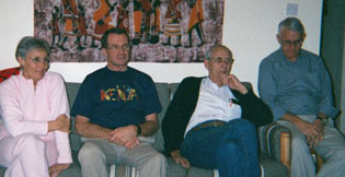 Holding 'Family Home Evening'with some of the couple missionaries. Shown Sis. Waldon, Pres  Waldron, Elder Grow (Boise), Elder Jones, (Topeka, KS)
Jeremy Michael Bowen
30 Nov 2001