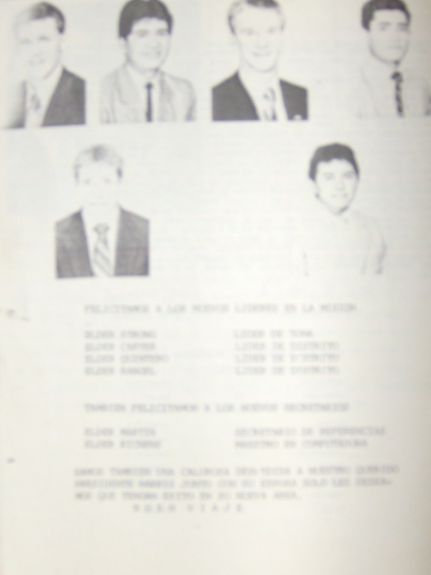 Cosecha-Julio-1987(Izq-Derc)
E. Carter, E. Quintero, E. Strong, E. Rangel, 
E. Richens, E. Martin
Jorge Salvador Zamora Lopez
05 Jun 2008