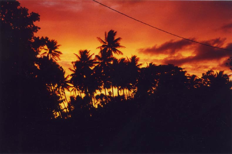 Sunset looking west from the Utwe Chapel
Arthur  Gariety
27 Feb 2001