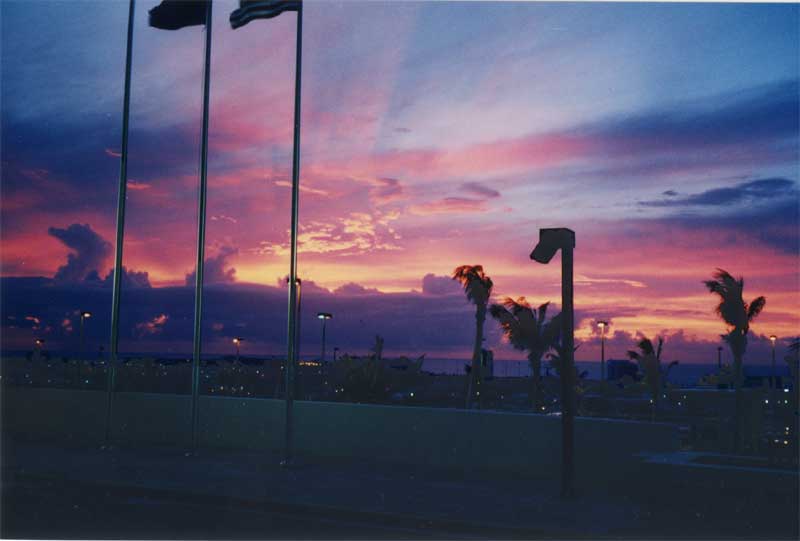 Sunset looking west from the Airport
Arthur  Gariety
28 Feb 2001