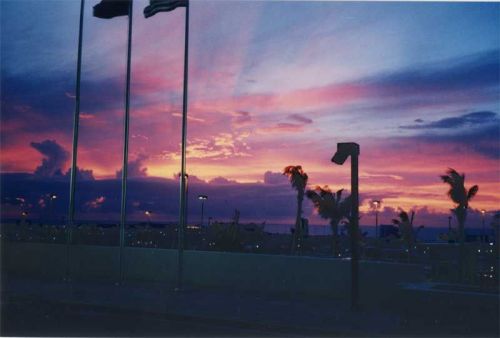 Sunset looking west from the Airport
Arthur  Gariety
28 Feb 2001