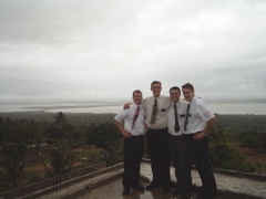 Elders Holman, Taylor, Garrison, and Allen in Inharimbe just south of Maxixe.
Landon  Taylor
18 Jul 2006