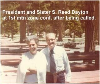 President and Sister S. Reed Dayton at 1st mtn Zone Conf. 1978
Glen E. Pierce
28 Apr 2003