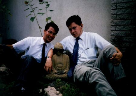 We miss you, Matt. Hope the work is going well in the Spirit World!! Rob Elieson and Matt Underwood, June 1990 - Hazeldale Ward, Las Vegas East Stake. The Robertsons' courtyard garden.
Robert  Elieson
19 Aug 2008