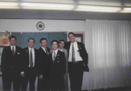 Elder Hill, Elder Loesevitz, Elder Michela, Elder Ferguson, Elder Bryant, and Elder Ferguson
Michael A. Loesevitz
20 Apr 2003