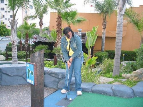 oh playing mini golf.. trying to win the game againt  my boyfriend...
Doris Hernandez
26 Jun 2003