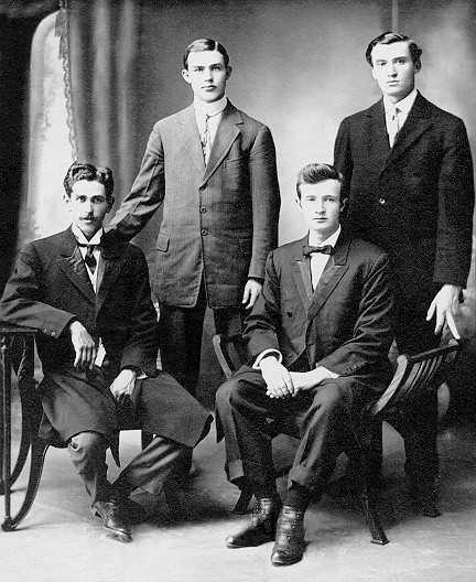 LDS Missionaries, 1912.  Ivie Choro Sitting far right