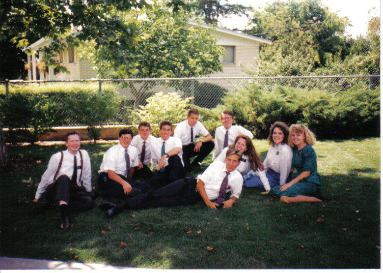 From left: Elder Olsen, Elder Blake, Elder Fenton,Elder Brooks, Elder Shiffler, Elder Strand (now Strand-Angermann) (teacher), Elder Smith (front), Sister Crane, Sister Drewes, Sister Skidmore
Oddbjorn Strand-Angermann
01 Jul 2006