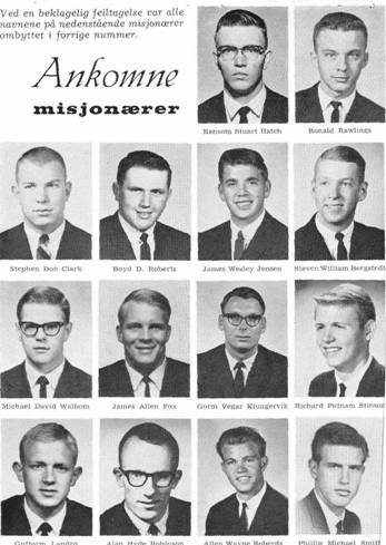 This is a page from Lys Over Norge, Sep 1963  Elders are: Ransom Hatch, Ronald Rawlings, Stephen Clark, Boyd Roberts, James Jensen, Steven Bergstedt, Michael Walbom, James Fox, Gorm Klungervik, Richard Stinson, Guttorm Landro, Alan Robinson, Allen Roberds, Phillip Smith.
Boyd D. Roberts
08 Mar 2011