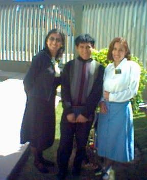Izquierda  a derecha Hermana Vargas, Hermano William Araca y yo : la hermana Romaní. Arequipa, Perú.
Marylin  Romaní León
15 Mar 2006