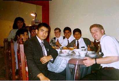 Zona Eter (Palao) in August 1996 (left to right): Hermanas Lima and Chipana; Elders Huancas, Cabrera, Plowman, Manrique, Silva (Miguel), and Bryner
Jonathan L. Plowman
15 Jun 2001