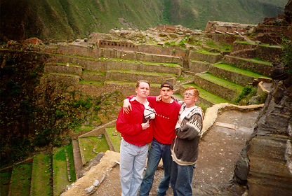 ollantaytambo
My brothers Mike and Ben and I at Ollantaytambo, February 10, 1997
Jonathan L. Plowman
02 Jul 2001