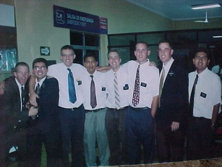 Sorry I can't identify any one but my son. Elder Greg Peterson is third from right.
Nyles G. Peterson
01 Aug 2002