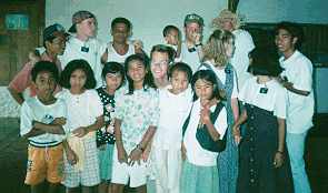 This was a service project in Canla-on. Pictured here are Elders Bergquist, Croft, Shurtleff (peeking through children), Medford, and DelaVega. The Filipina missionary is Sister Esmino and her companion is Sister Gabbitas.
Charles J. Thiot
23 Feb 2004