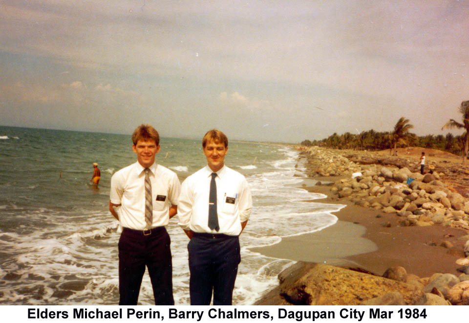 Dagupan Zone Leaders in Mar 1984.  Elders Perrin and Chalmers
Layne Eugene Wilson
27 Jan 2006
