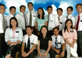 Elder Pomarejos & Elder Vital (ZLs) 
(Top from L-R) E. Noay, E. Rifareal, E.Enarle, E.Vital, S. Pieza, E. Cajardo, E.Lozano, E. Eribal, E. Sabay (Below) S. Angel, E. Pomarejos, S. Parohinog, E. Soberano, S. De Sesto
Rochelle Bayon-on Parohinog
08 Aug 2007