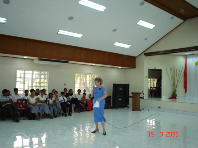 Sister Hatch during the culmination of RS Anniversary at the Laoag Stake Center
Chito Zabala
02 Mar 2006